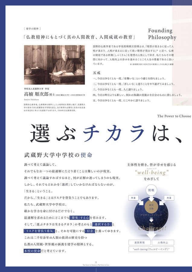 武蔵野大学中学校 学校案内2027